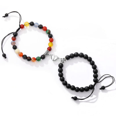 Olivenorma 2pcs Magnet Attract Couple Bracelet Set