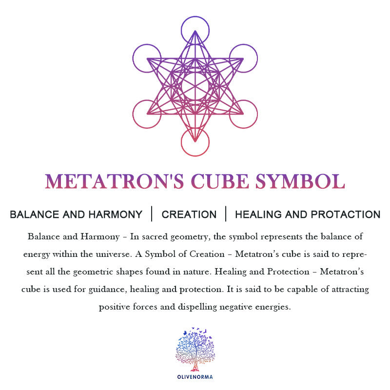 Olivenorma Obsidian And Garnet Metatron's Cube Symbol Necklace - image 8