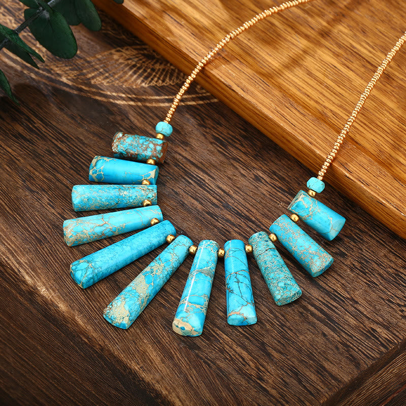 Olivenorma Emperor Stone Piano Necklace Bohemian Necklace