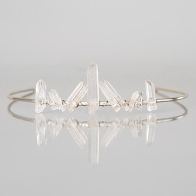 Olivenorma Clear Crystal Minimal Fairy Crystal Crown