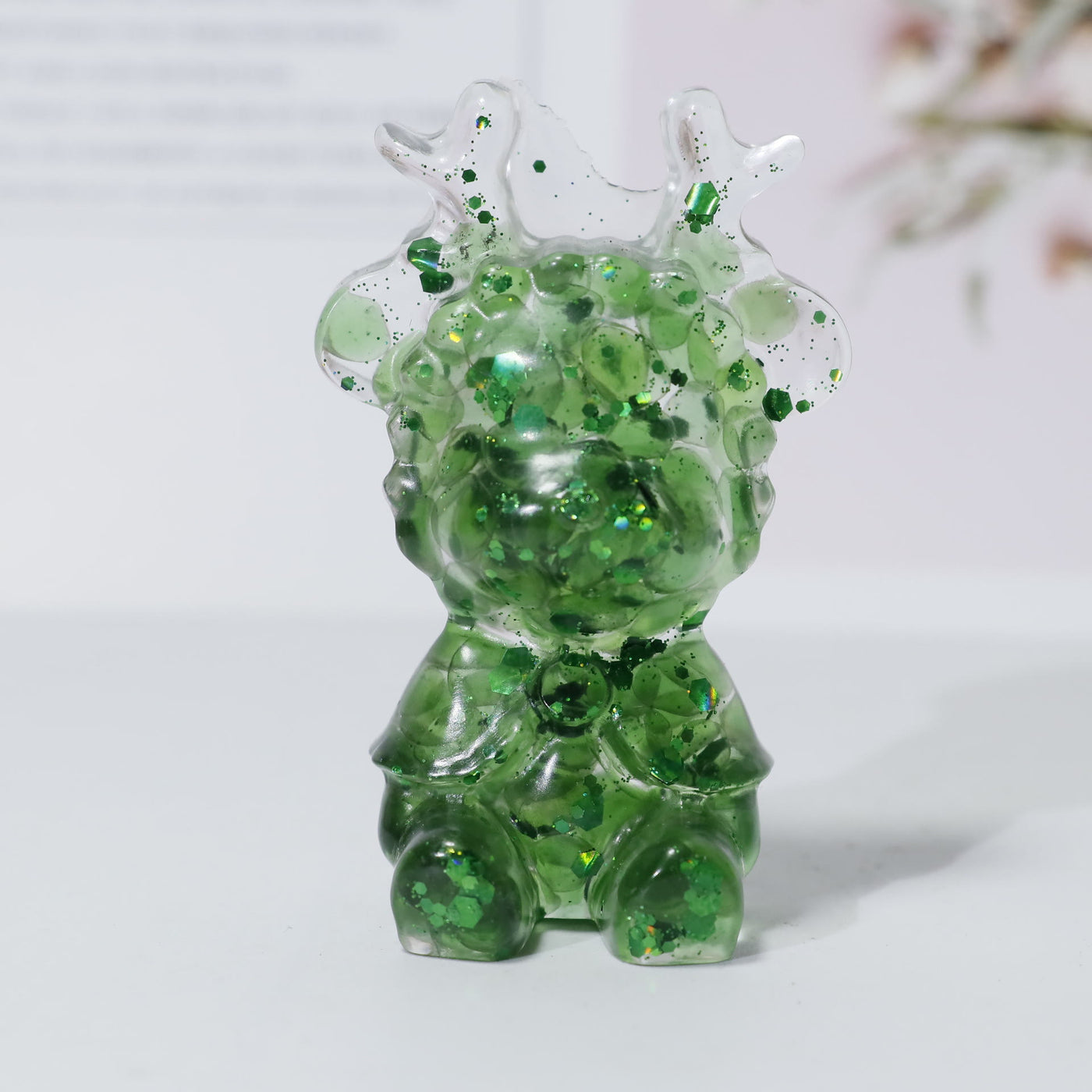 Olivenorma Natural Crystal Elk Ornament Gemstone Decoration - Green Aventurine - image 17