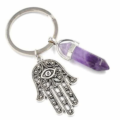 Olivenorma Inspiring Hamsa Hand Crystal Keychain