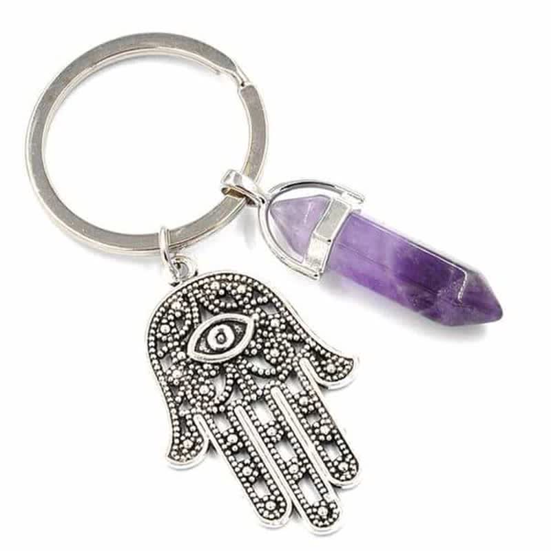 Olivenorma Inspiring Hamsa Hand Crystal Keychain - image 7