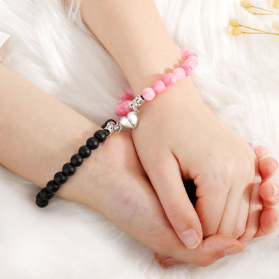 Olivenorma 2pcs Magnet Attract Couple Bracelet Set