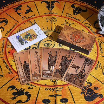 Olivenorma Bronzing Pink Gold Foil Tarot Deck Cards