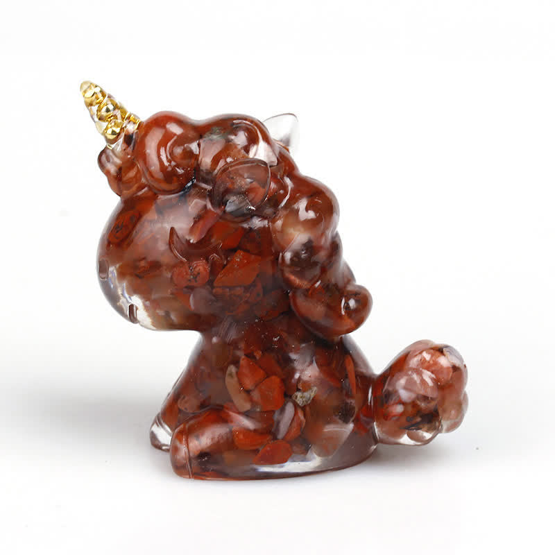 Olivenorma Crystal Unicorn Gemstone Decoration