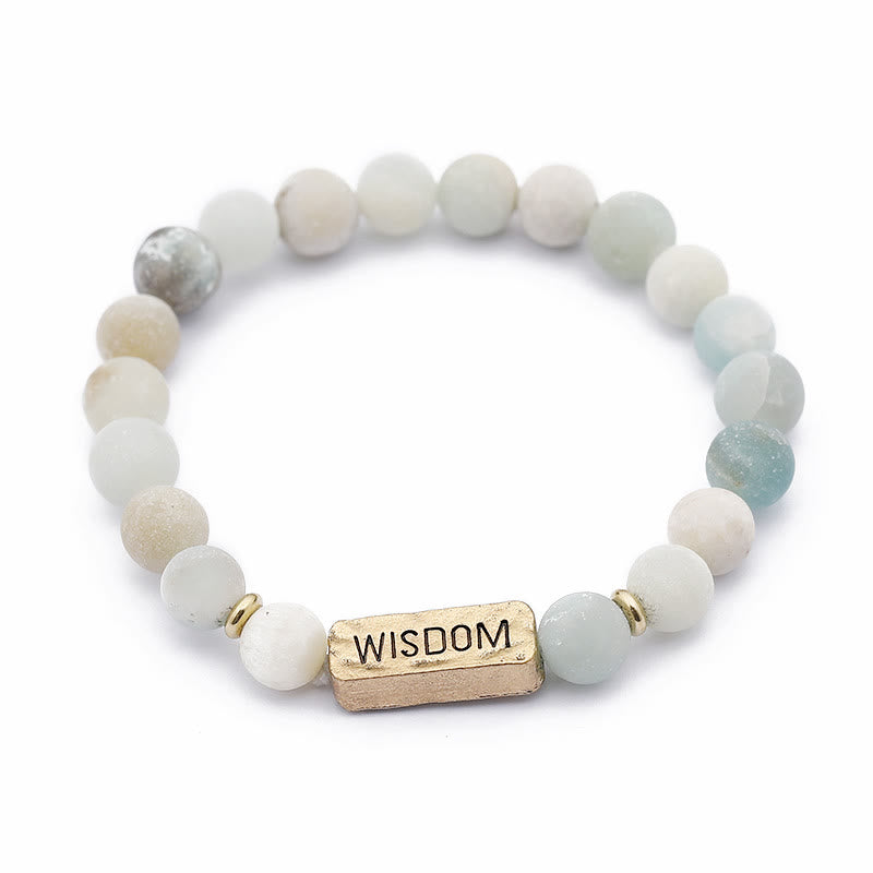 Olivenorma Natural Gemstone Wisdom Engraving Bracelet