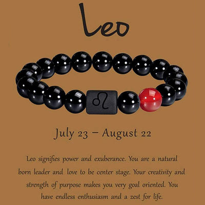 Olivenorma Obsidian Zodiac Lucky Bracelet - Leo - image 10