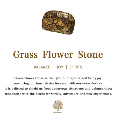 Olivenorma Owl Grass Flower Stone Ornament