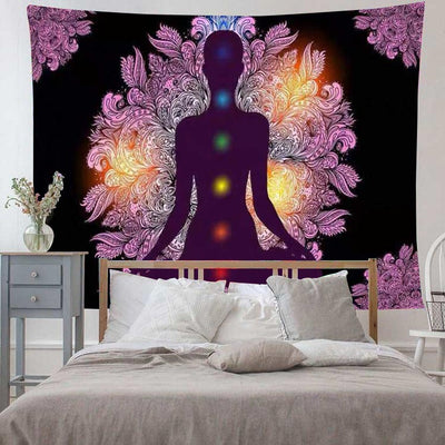 Seven Chakra Meditation Yoga Tapestry