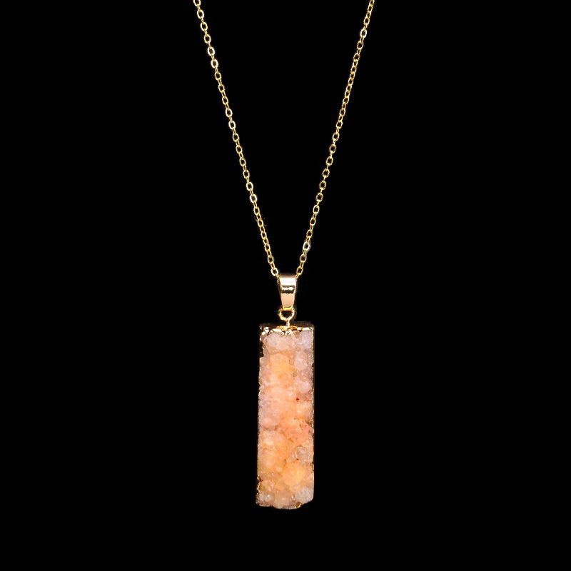 Olivenorma Natural Crystal Stone Necklace