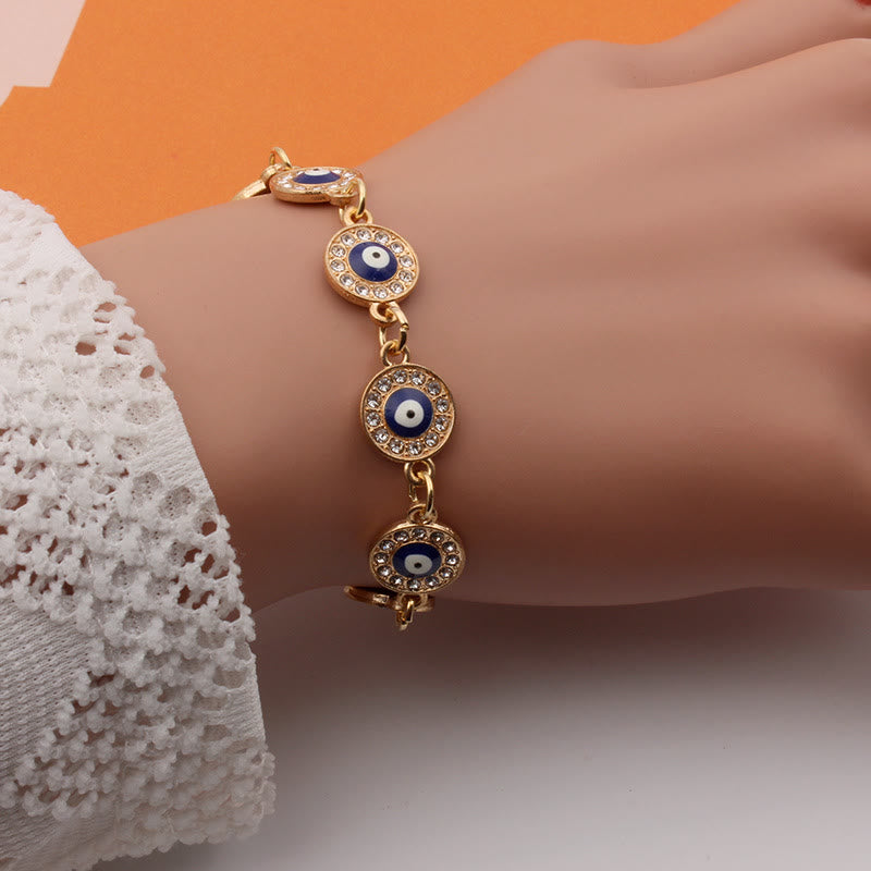 Olivenorma "Always Protected" Gold Chain Evil Eye Bracelet