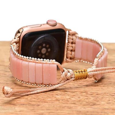 Olivenorma Pink Opal Strap Boho Stone Strap Bracelet