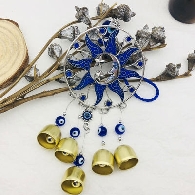 Olivenorma Evil Eye Sun Moon Wind Chime Ornament