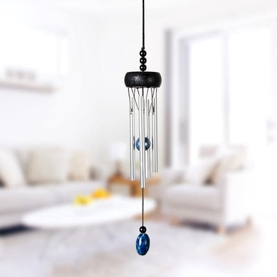 Olivenorma Solid Wood Aluminum Rod Natural Stone Wind Chime