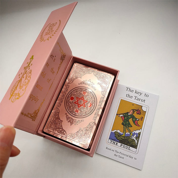 Olivenorma Bronzing Pink Gold Foil Tarot Deck Cards