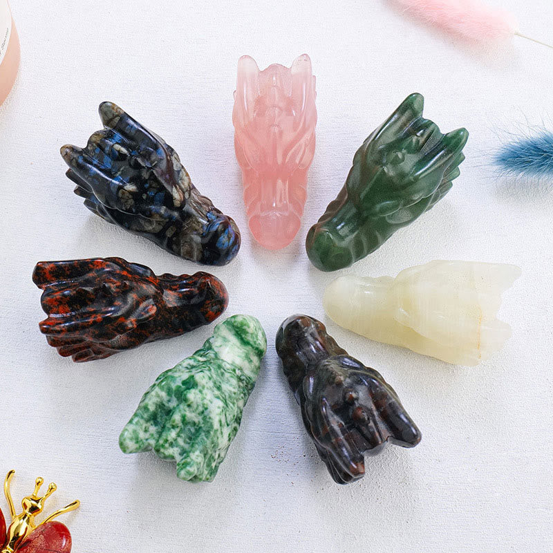 Olivenorma 5.5cm Natural Crystal Faucet Carved Gemstone Decoration