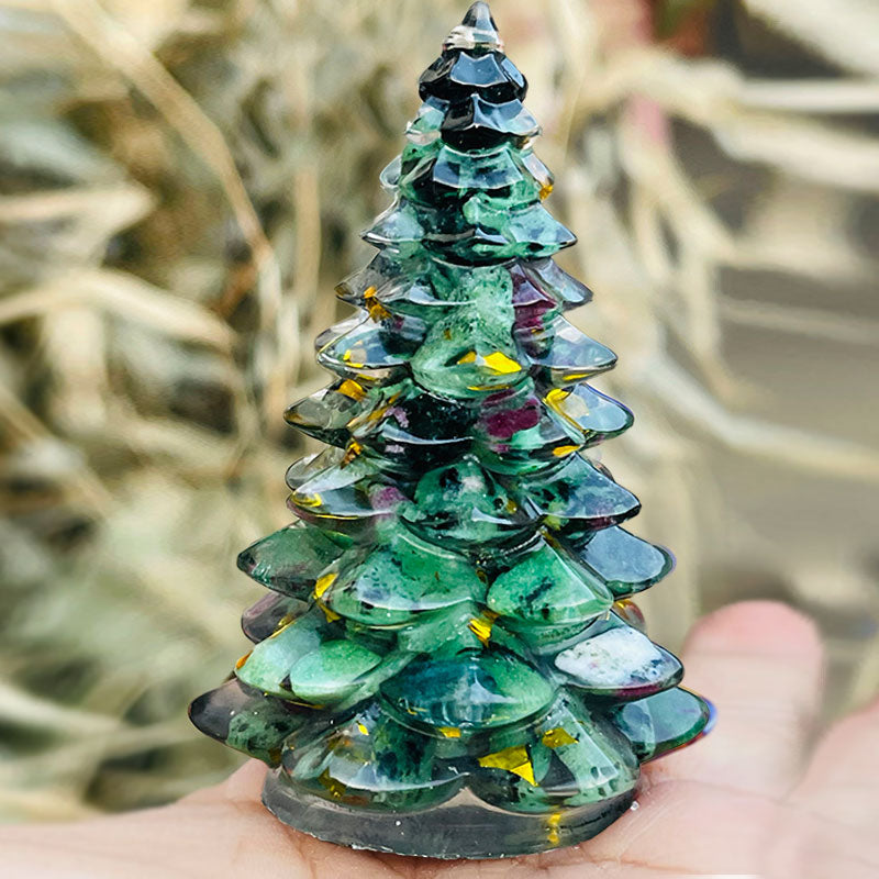 Olivenorma Christmas Tree Natural Crystal Stone Decoration