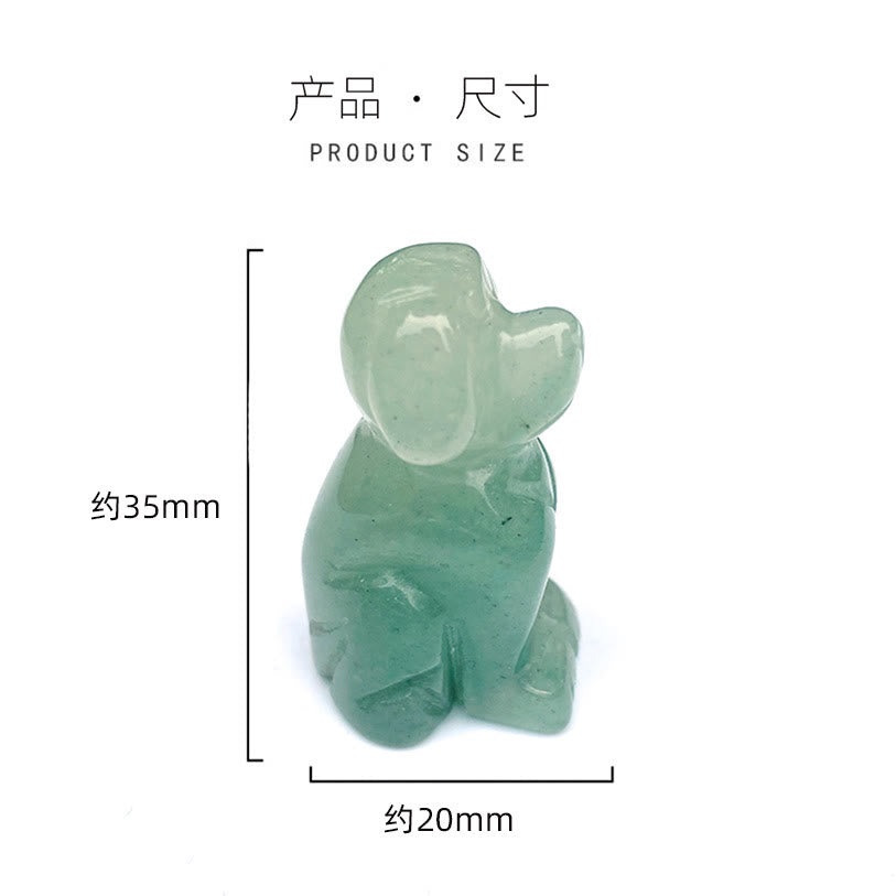 Olivenorma Green Aventurine Dog Stone Carving Gemstone Decoration - image 9