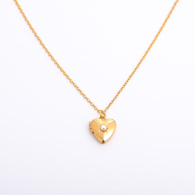 Olivenorma "Shine in My Heart"-Birthstone Heart Album Necklace