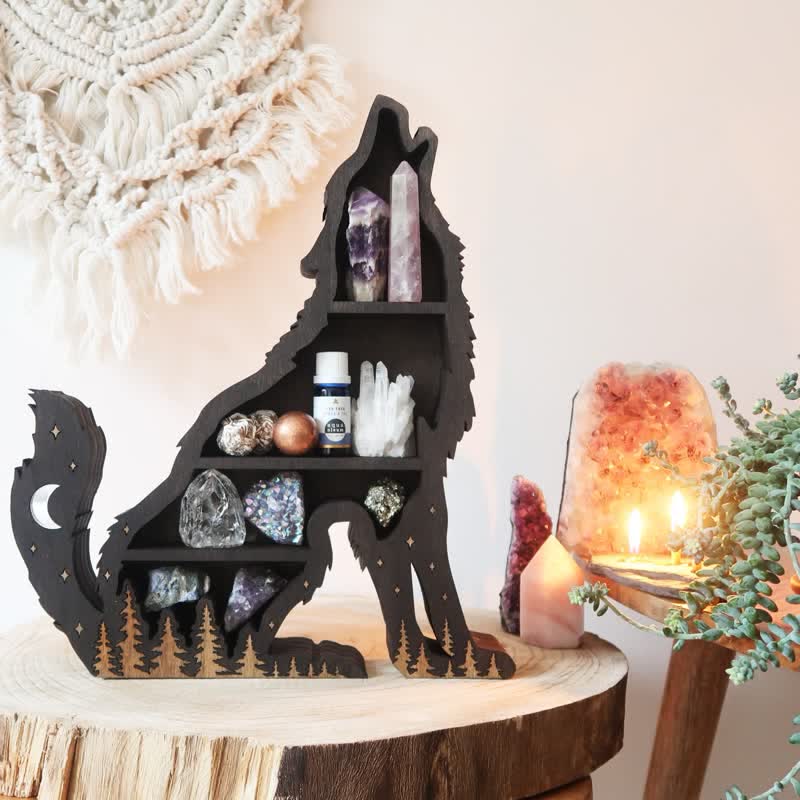 Olivenorma Handmade Wolf Crystal Shelf