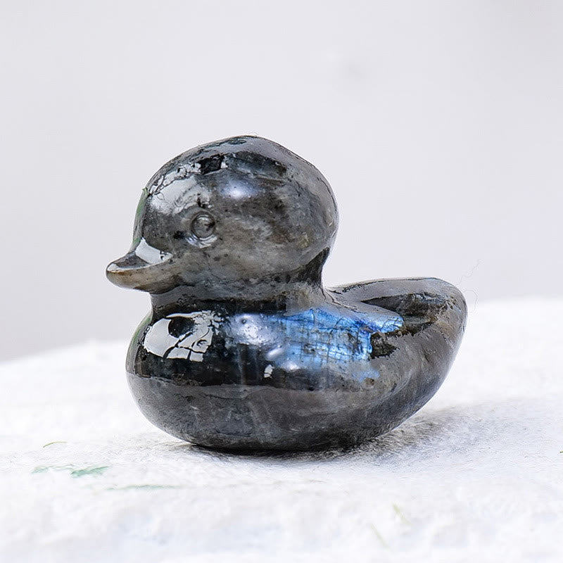Olivenorma 1.2Inch Quartz Crystal Duck Carving Gemstone Decoration - Labradorite - image 23
