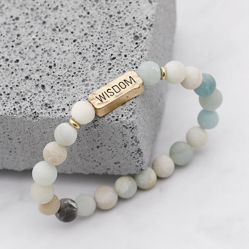 Olivenorma Natural Gemstone Wisdom Engraving Bracelet