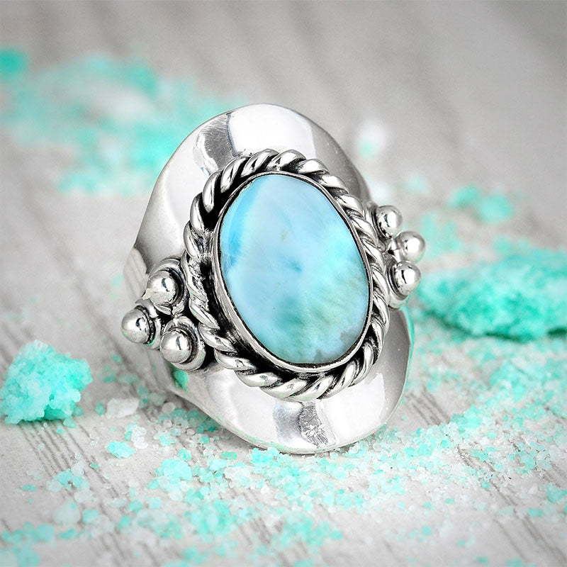 Olivenorma The Larimar Boho for Women Ring