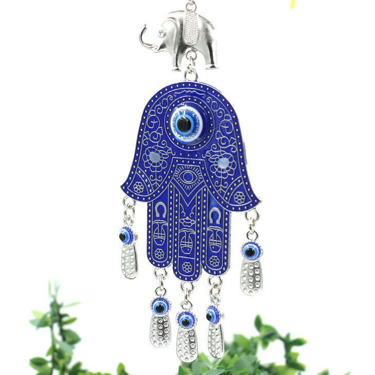 Olivenorma Blue Evil Eye Hamsa Ornament Wall Decor