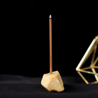 Olivenorma Crystal Raw Stone Incense Stick Holder Gemstone Decoration - Yellow Aventurine - image 29
