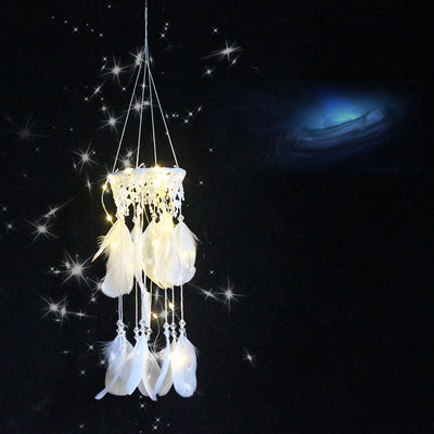 Olivenorma LED Light Colored Feather Dream Catcher