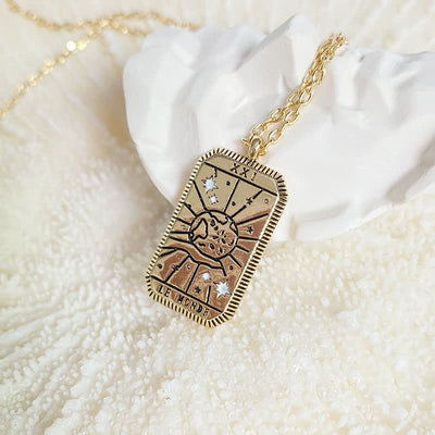 Olivenorma Divination Tarot Card Square Necklace