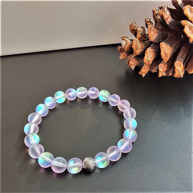 Olivenorma Purple Crystal Glass Bead Bracelet