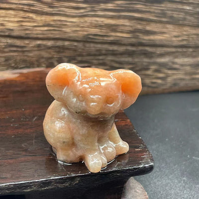 Olivenorma 1.2 Inches Carved Cute Koala Figurine Gemstone Decoration - Orange Aventurine - image 36