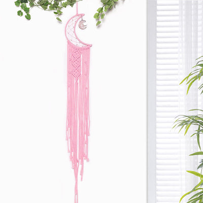 Olivenorma Crystal Tree of Life Braided Cotton Rope Dream Catcher