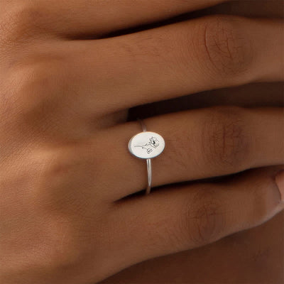 Olivenorma Personalized Birth Flower Ring