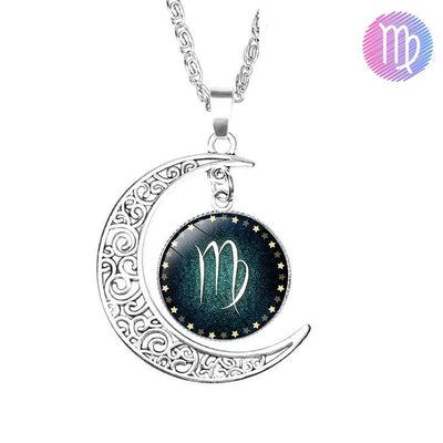 Olivenorma Moon Healing Zodiac Necklace