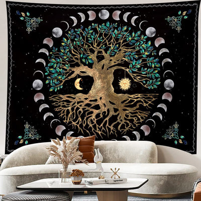 Olivenorma Moon Phase Tree of LifeTapestry