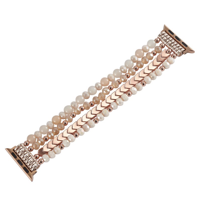 Olivenorma Alloy Arrow Crystal Beaded Watch Strap Bracelet