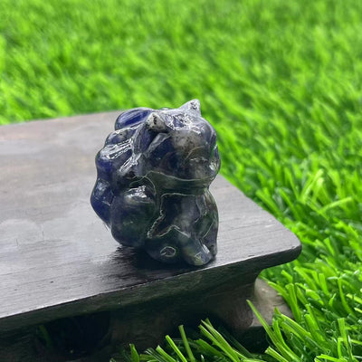 Olivenorma Natural Stone 3cm Nine Tailed Fox Gemstone Decoration - Sodalite - image 25