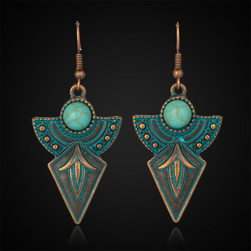 Turquoise Retro Bohemian Earrings