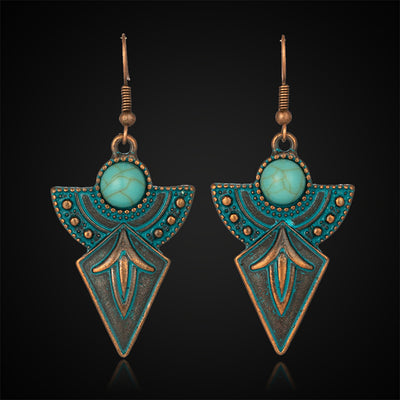 Turquoise Retro Bohemian Earrings