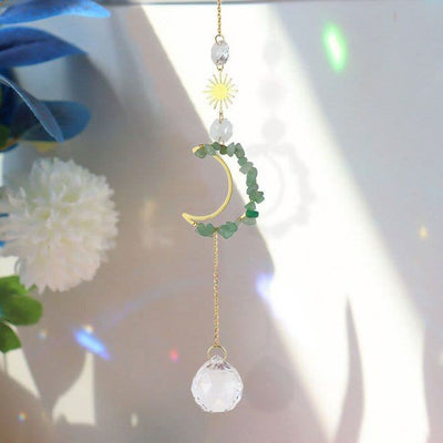 Olivenorma Moon Suncatcher Wall Hanging Wind Chime