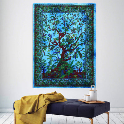 Olivenorma Green Tree Of Life Wall Hanging Psychedelic Tapestry