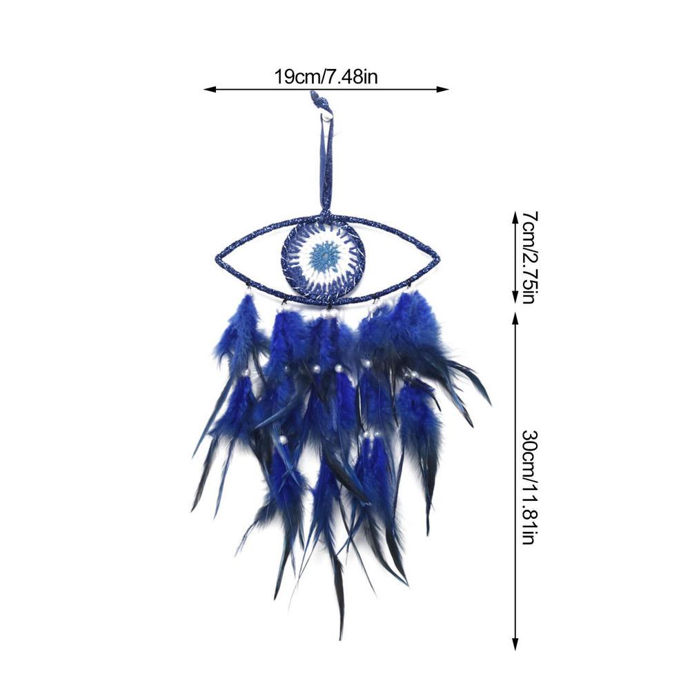 Olivenorma Blue Evil Eye Feather Dream Catcher