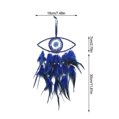 Olivenorma Blue Evil Eye Feather Dream Catcher