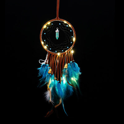 Olivenorma Turquoise Handmade Traditional Feather Dream Catcher - image 10
