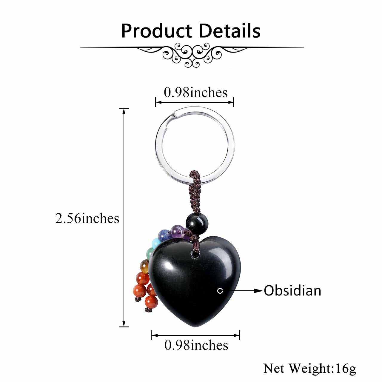 Olivenorma Natural Crystal Heart Keychain - image 18