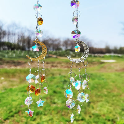 Olivenorma Moon Prism Crystal Suncatcher Wind Chime