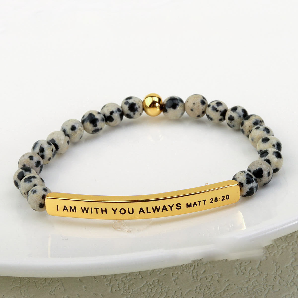 Olivenorma I AM WITH YOU ALWAYS Engraving Bracelet